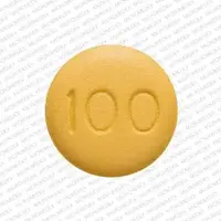 Topamax (Topiramate [ toe-pyre-a-mate ])-OMN 100-100 mg-Yellow-Round