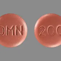 Topamax (Topiramate [ toe-pyre-a-mate ])-OMN 200-200 mg-Peach-Round