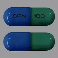 Trokendi xr (Topiramate [ toe-pyre-a-mate ])-SPN 100-100 mg-Green / Blue-Capsule-shape