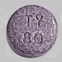 Tylenol (Acetaminophen (oral) [ a-seet-a-min-oh-fen ])-TY 80-80 mg-Purple-Round