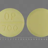 Urecholine (Bethanechol [ be-than-e-chol ])-OP 700-50 mg-Yellow-Round