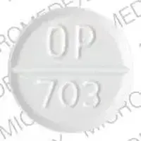 Urecholine (Bethanechol [ be-than-e-chol ])-OP 703-10 mg-White-Round