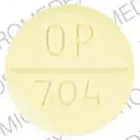 Urecholine (Bethanechol [ be-than-e-chol ])-OP 704-25 mg-Yellow-Round