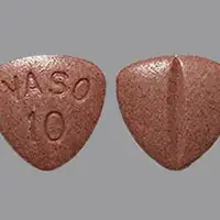 Vasotec (Enalapril [ e-nal-a-pril ])-VASO 10-10 mg-Red-Three-sided