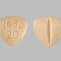 Vasotec (Enalapril [ e-nal-a-pril ])-VASO 20-20 mg-Yellow-Three-sided