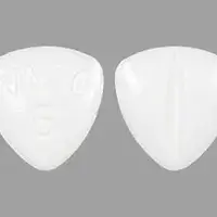 Vasotec (Enalapril [ e-nal-a-pril ])-VASO 5-5 mg-White-Three-sided