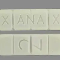 Xanax (Alprazolam [ al-pray-zoe-lam ])-X ANA X 2-2 mg-White-Rectangle