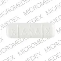 Xanax (Alprazolam [ al-pray-zoe-lam ])-X ANA X 2-2 mg-White-Rectangle