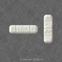 Xanax (Alprazolam [ al-pray-zoe-lam ])-X ANA X 2-2 mg-White-Rectangle