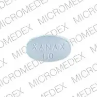 Xanax (Alprazolam [ al-pray-zoe-lam ])-XANAX 1.0-1 mg-Blue-Oval