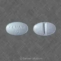 Xanax (Alprazolam [ al-pray-zoe-lam ])-XANAX 1.0-1 mg-Blue-Oval