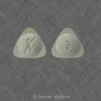 Xanax xr (Alprazolam [ al-pray-zoe-lam ])-X 3-3 mg-Green-Three-sided