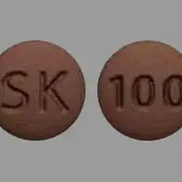 Xcopri (Cenobamate)-SK 100-100 mg-Brown-Round