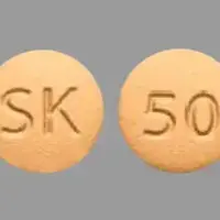 Xcopri (Cenobamate)-SK 50-50 mg-Yellow-Round