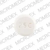 Zantac (Ranitidine [ ra-ni-ti-deen ])-GS 25C-25 mg-White-Round