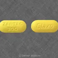 Zantac (Ranitidine [ ra-ni-ti-deen ])-ZANTAC 300 Glaxo-300 mg-Yellow-Oval