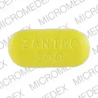 Zantac (Ranitidine [ ra-ni-ti-deen ])-ZANTAC 300 Glaxo-300 mg-Yellow-Oval