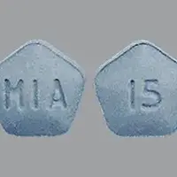 Zenzedi (Dextroamphetamine [ dex-tro-am-fet-a-meen ])-MIA 15-15 mg-Blue-Five-sided