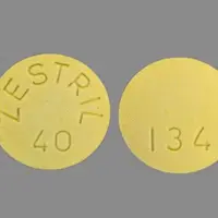 Zestril (Lisinopril [ lyse-in-oh-pril ])-ZESTRIL 40 134-40 mg-Yellow-Round