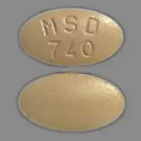 Zocor (Simvastatin [ sim-va-sta-tin ])-MSD 740-20 mg-Tan-Oval