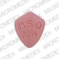 Zocor (Simvastatin [ sim-va-sta-tin ])-ZOCOR MSD 749-40 mg-Pink-U-shape