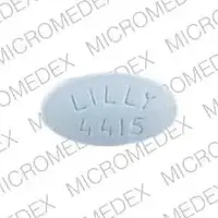 Zyprexa (Olanzapine (oral) [ oh-lanz-a-peen ])-LILLY 4415-15 mg-Blue-Oval