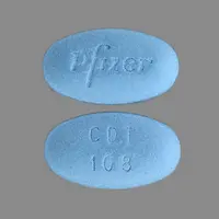 Caduet (Amlodipine and atorvastatin [ am-loe-di-peen-and-a-tor-va-sta-tin ])-CDT 108 Pfizer-10 mg / 80 mg-Blue-Oval