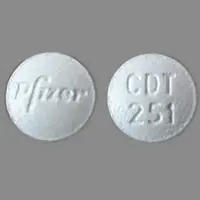 Caduet (Amlodipine and atorvastatin [ am-loe-di-peen-and-a-tor-va-sta-tin ])-CDT 251 Pfizer-2.5 mg / 10 mg-White-Round