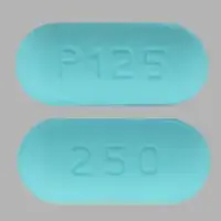 Cefuroxime (oral/injection) (Cefuroxime (oral/injection) [ sef-ue-rox-eem ])-250 P125-250 mg-Blue-Capsule-shape