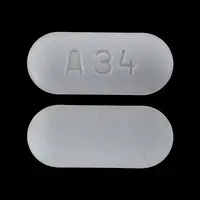 Cefuroxime (monograph) (Ceftin)-A34-500 mg-White-Oval