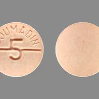 Coumadin (Warfarin (oral) [ war-far-in ])-COUMADIN 5-5 MG-Orange-Round