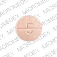 Coumadin (Warfarin (oral) [ war-far-in ])-COUMADIN 5-5 MG-Orange-Round