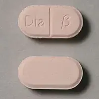 Diabeta (Glyburide [ glye-bue-ride ])-Dia B-2.5 mg-Pink-Capsule-shape