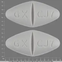 Epivir (Lamivudine [ la-miv-ue-deen ])-GX CJ7 GX CJ7-150 mg-White-Four-sided