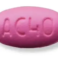 Erythromycin (Erythromycin (oral/injection) [ er-ith-roe-mye-sin ])-AC40-500 mg-Pink-Oval