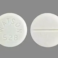 Estradiol topical (Estradiol topical [ ess-tra-dye-ol-top-ik-al ])-WATSON 528-0.5 mg-White-Round