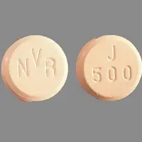 Exjade (Deferasirox [ de-fer-a-sir-ox ])-NVR J 500-500 mg-White-Round