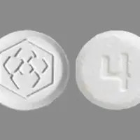 Fanapt (Iloperidone [ eye-loe-per-i-done ])-Logo 4-4 mg-White-Round