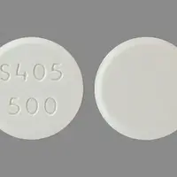 Fosrenol (Lanthanum carbonate [ lan-than-um-car-bo-nayt ])-S405 500-500 mg-White-Round