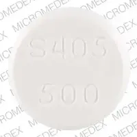 Fosrenol (Lanthanum carbonate [ lan-than-um-car-bo-nayt ])-S405 500-500 mg-White-Round