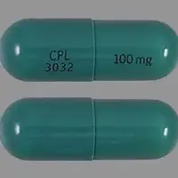 Gleostine (Lomustine [ loe-mus-teen ])-CPL 3032 100 mg-100 mg-Green-Capsule-shape