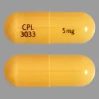 Gleostine (Lomustine [ loe-mus-teen ])-CPL 3033 5 mg-5 mg-Yellow-Capsule-shape