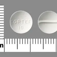 Hydrocortisone (systemic) (monograph) (A-hydrocort)-CORTEF 10-10 mg-White-Round