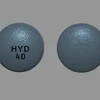 Hysingla er (Hydrocodone (oral) [ hye-droe-koe-done ])-HYD 40-40 mg-Gray-Round