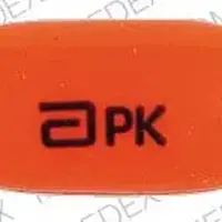 Kaletra (Lopinavir and ritonavir [ loe-pin-a-vir-and-ri-toe-na-veer ])-a PK-133.3 mg / 33.3 mg-Orange-Capsule-shape