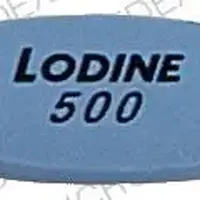 Lodine (Etodolac [ ee-toe-doe-lak ])-LODINE 500-500 mg-Blue-Oval