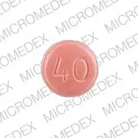 Lotensin (Benazepril [ ben-ay-ze-pril ])-LOTENSIN 40-40 mg-Pink-Round