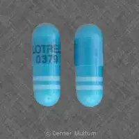 Lotrel (Amlodipine and benazepril [ am-loe-di-peen-and-ben-ay-ze-pril ])-LOTREL 0379-10 mg / 40 mg-Blue / White-Capsule-shape