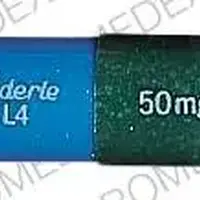 Loxitane (Loxapine (oral) [ lox-a-peen ])-50mg Lederle L4-50 MG-Blue / Green-Capsule-shape