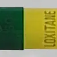 Loxitane (Loxapine (oral) [ lox-a-peen ])-Logo WATSON LOXITANE 10 mg-10 mg-Green / Yellow-Capsule-shape